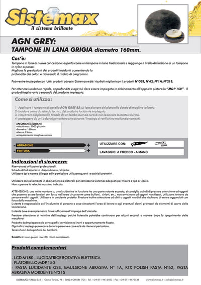 Tampone in Lana misto sintetico, Scheda Tecnica, Lucidatura Professionale
